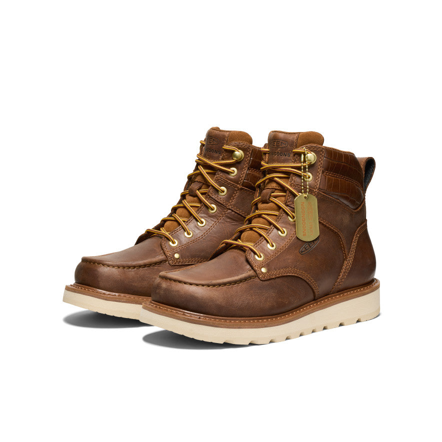 Men's Cincinnati 6" Boot (Soft Toe) x Noon Goons  Leather Brown/Off White | Kenn On Sale