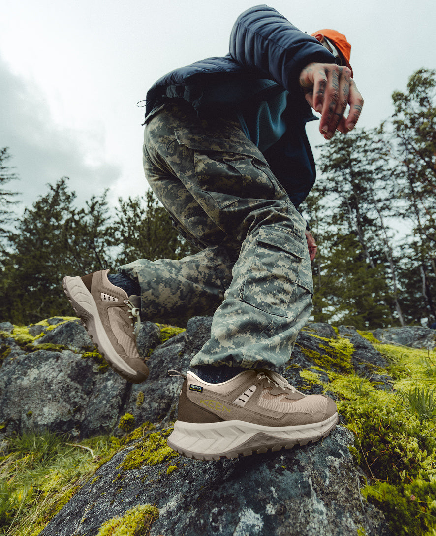Men's Hightrail Vented Hiking Shoe Brindle/Cream Gold / Keen Sale