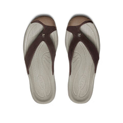 Men's Waimea Leather Flip-Flop Java/Plaza Taupe | Keen Outlet