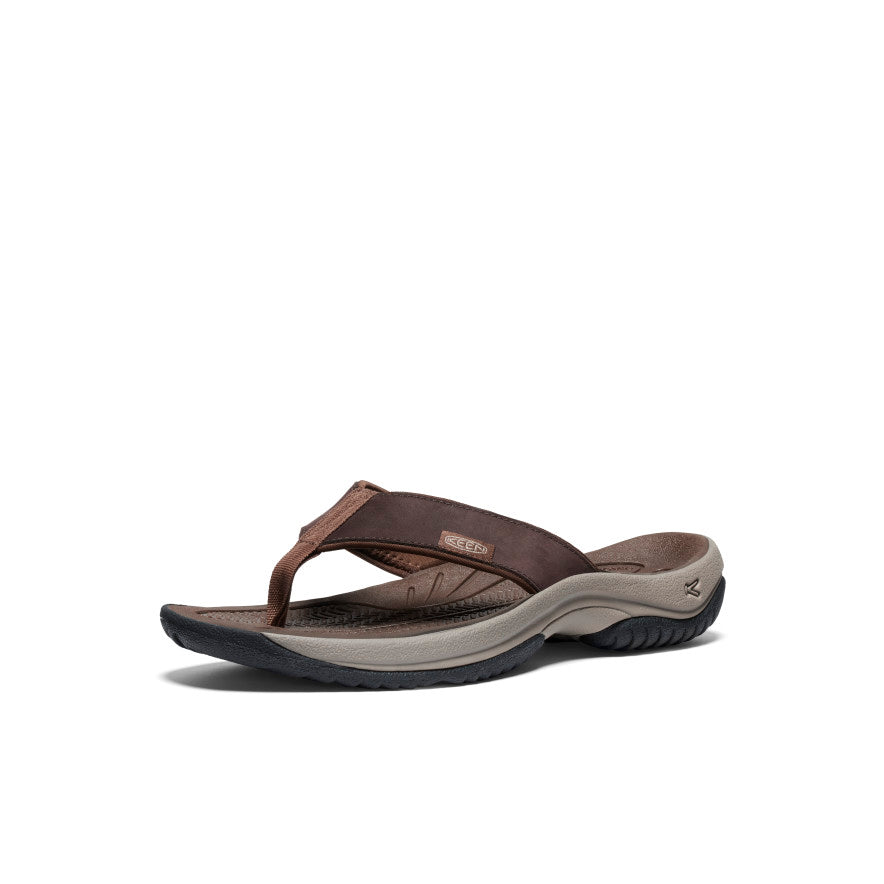 Men's Kona Leather Flip-Flop Java/Dark Earth / Keen Online