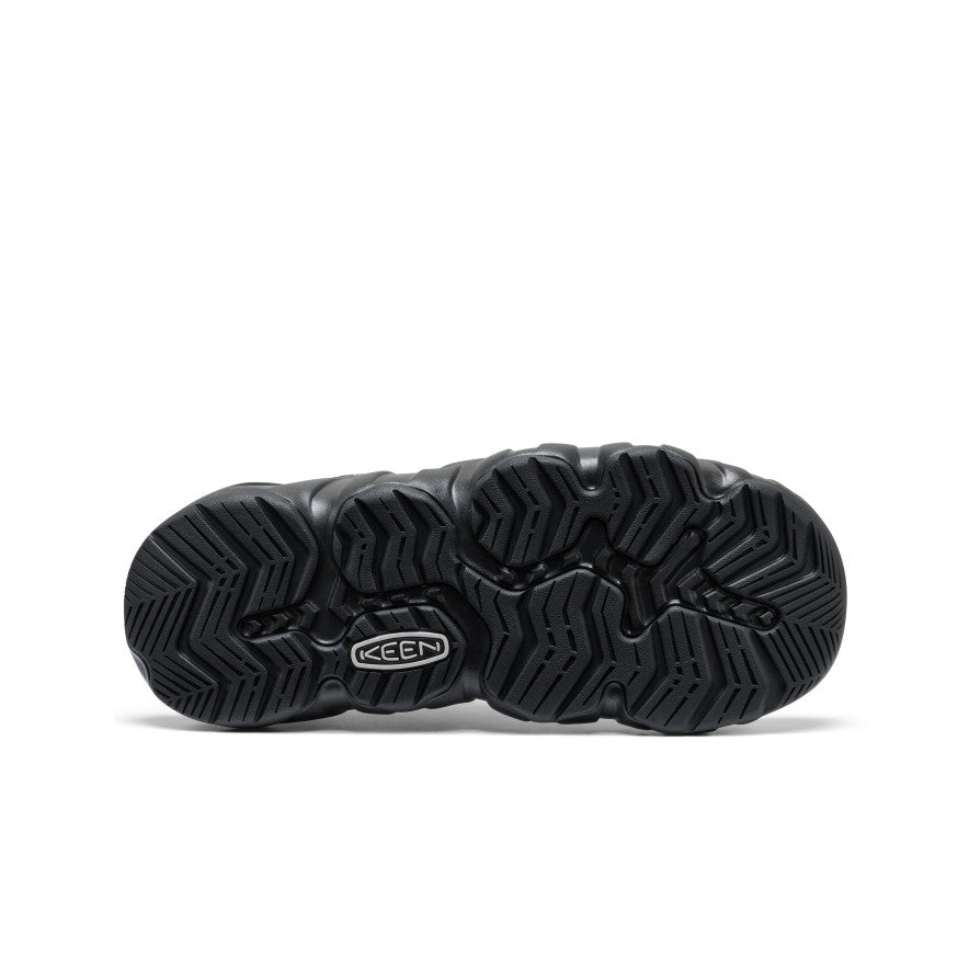 Men's Hyperport Fisherman Leather Sandal Black/Keen Yellow | Keen Outlet