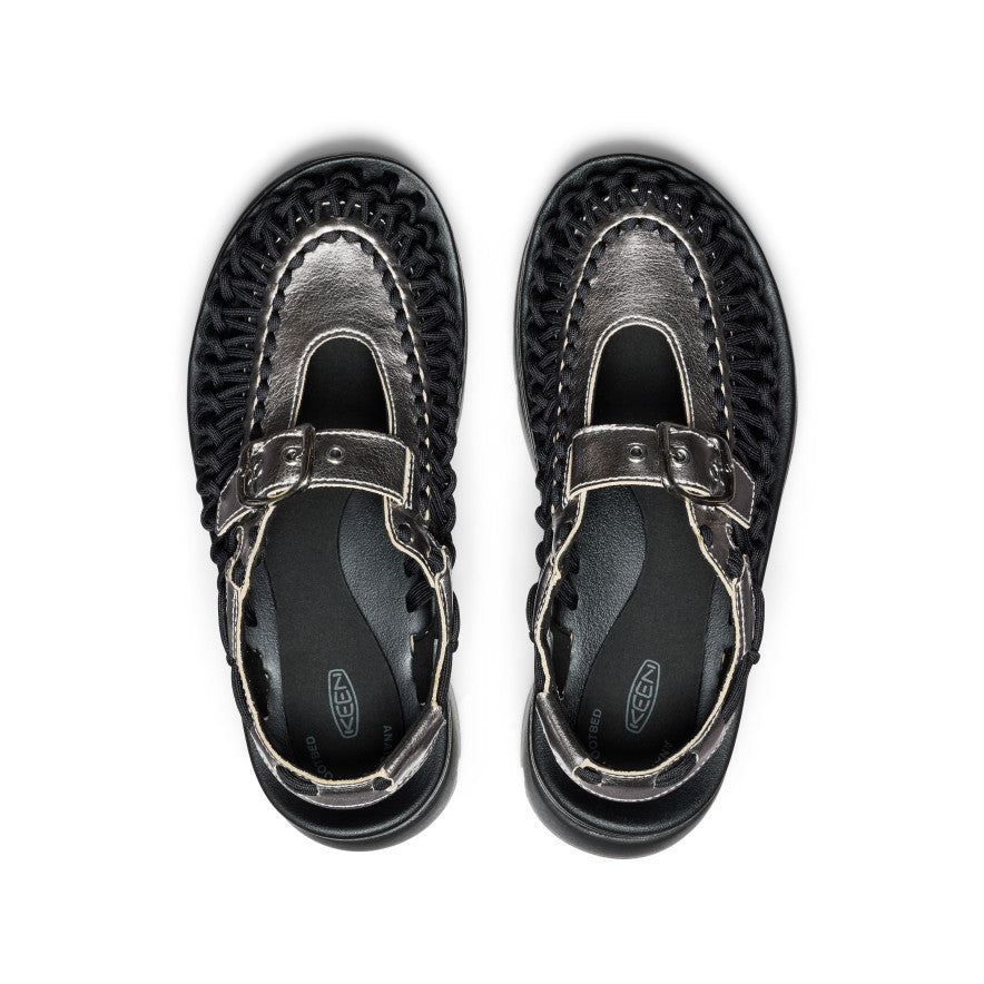 All Gender UNEEK PLT Mary Jane Sneaker Silver/Black / Keen For sale