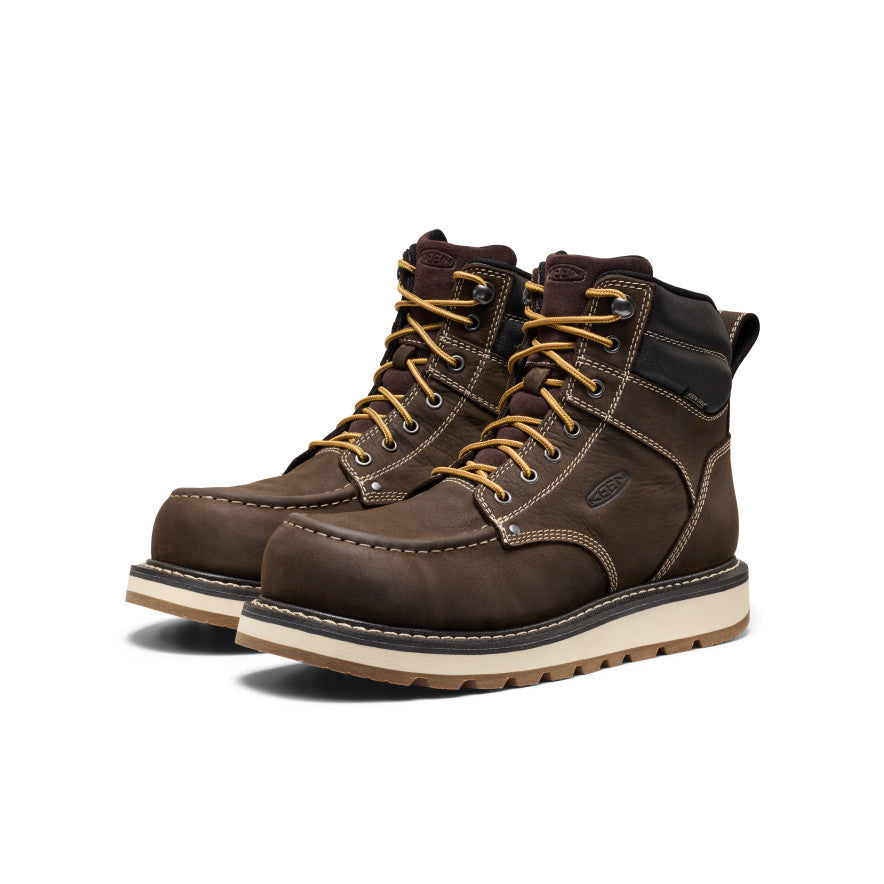 Men's Cincinnati 6" Waterproof Boot (Carbon Toe) Dark Chocolate/Sandshell / Keen For sale