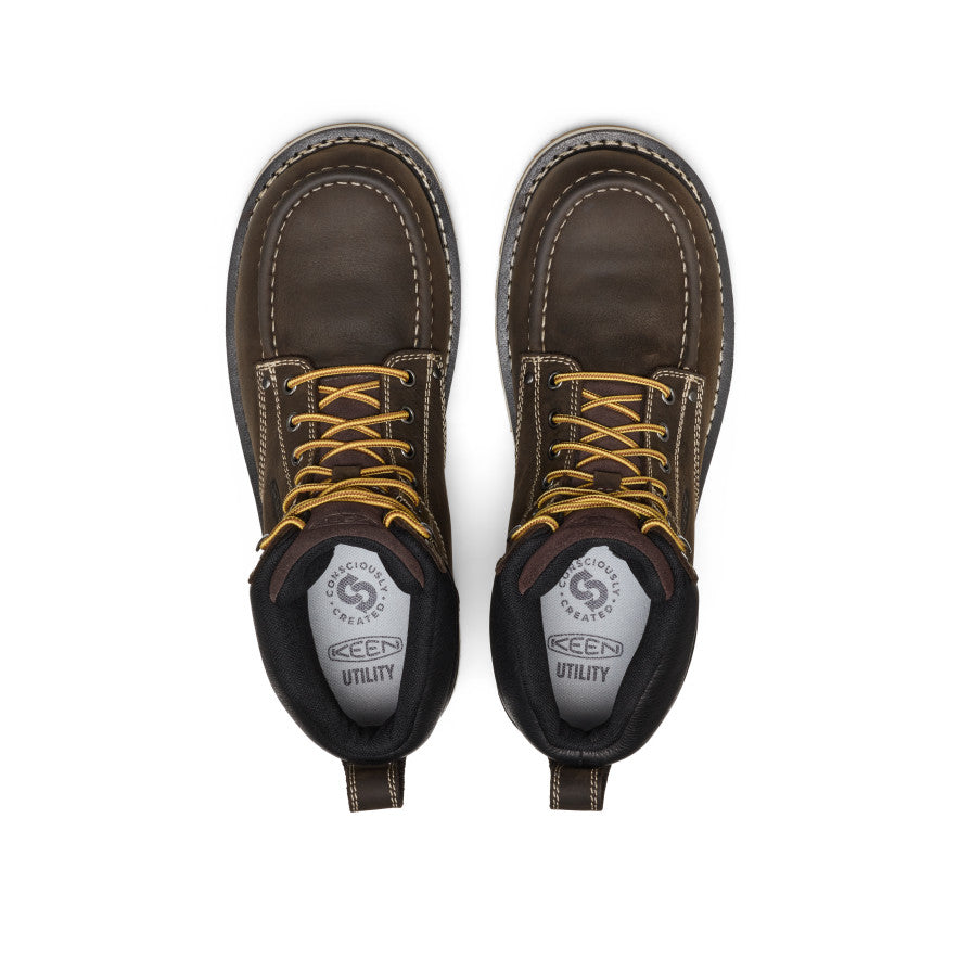 Men's Cincinnati 6" Waterproof Boot (Carbon Toe) Dark Chocolate/Sandshell / Keen For sale