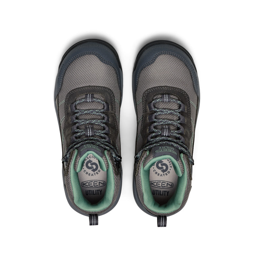 Women's Skokie Waterproof Work Boot (Carbon Toe) Magnet/Black / Keen For sale