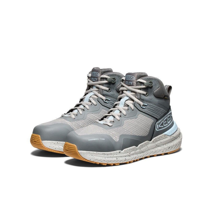 Women's Synchro Waterproof Work Boot (Carbon Toe) Steel Grey/Gum | Keen Outlet