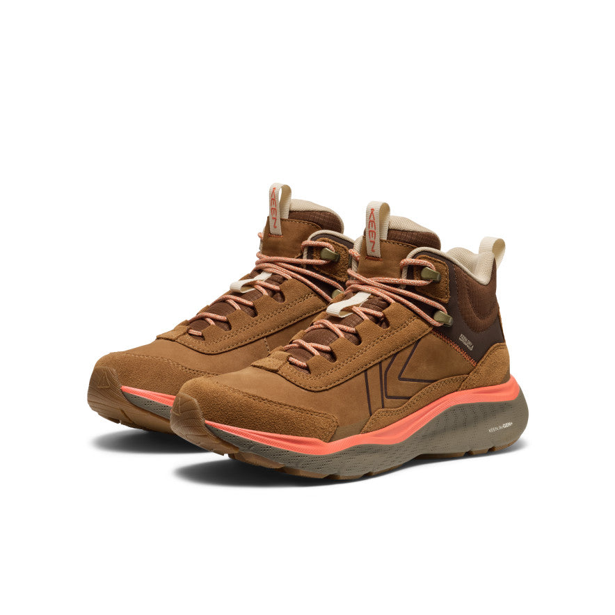 Women's Leiki Waterproof Leather Hiking Boot Chipmunk/Bison | Kenn On Sale