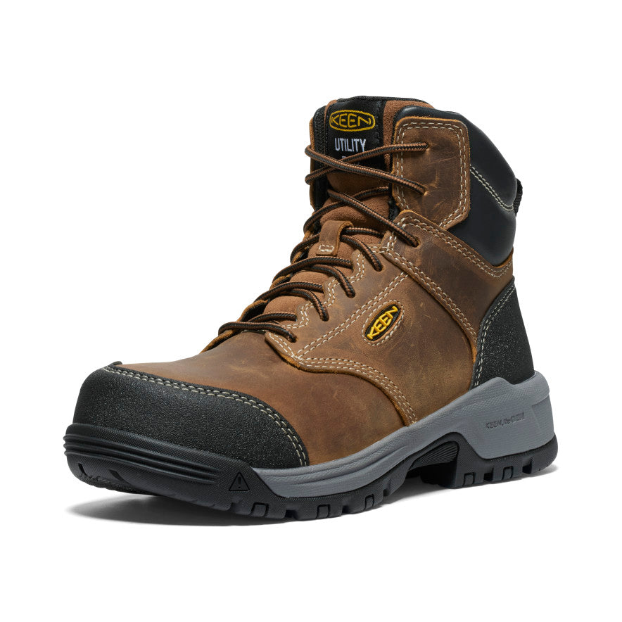 Women's Evanston 6" ESD Boot (Carbon Toe) Bison/Black / Keen For sale