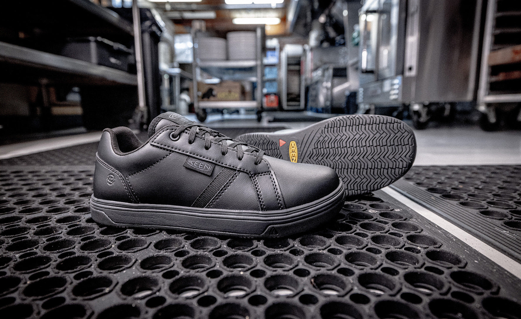 Women's Kenton WTX Work Shoe (Soft Toe) Black/Black | Keen Outlet