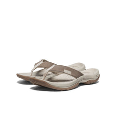 Women's Kona Leather Flip-Flop Brindle/Silver Birch | Kenn On Sale