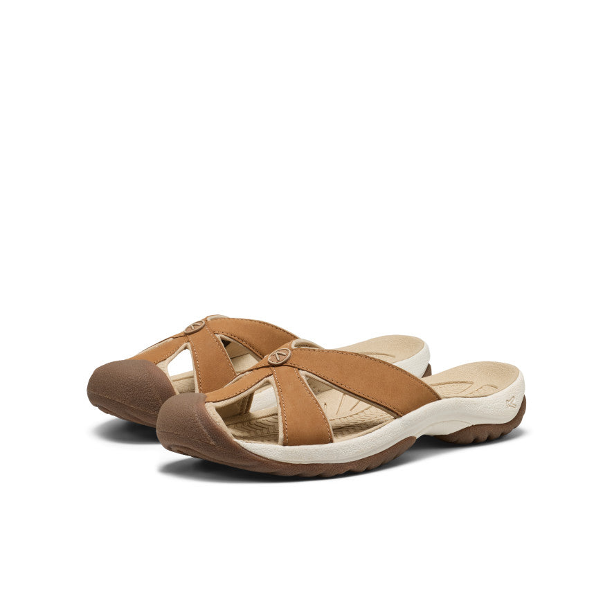 Women's Bali Leather Slide Sandal Chipmunk/Birch | Keen Discount