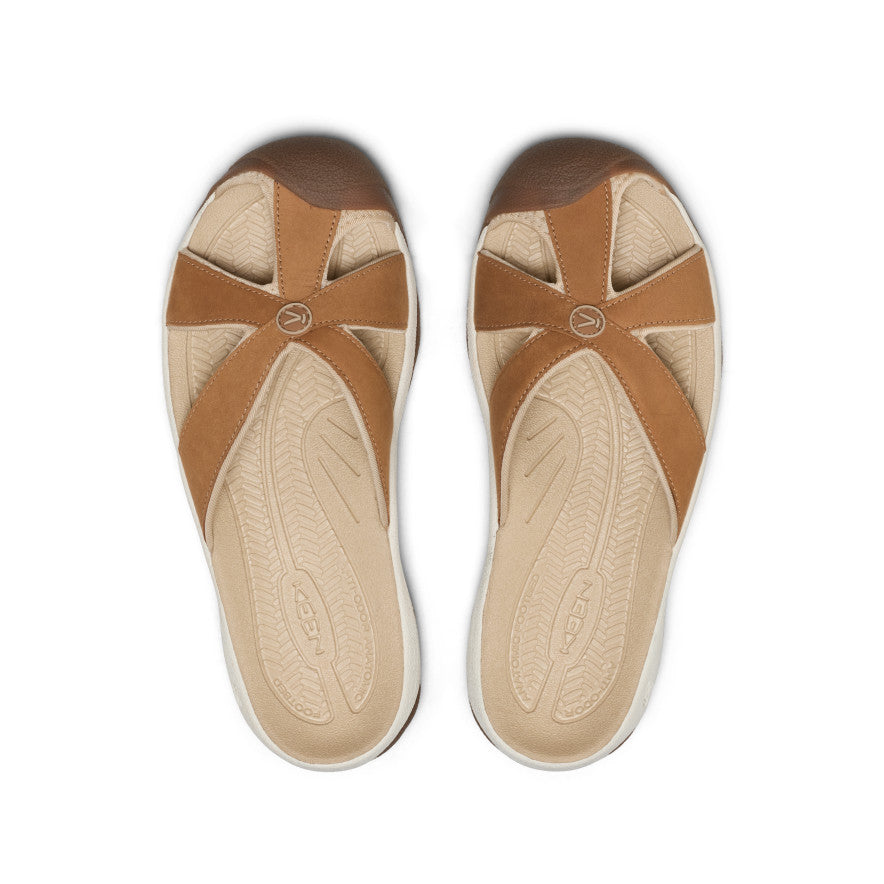 Women's Bali Leather Slide Sandal Chipmunk/Birch | Keen Discount