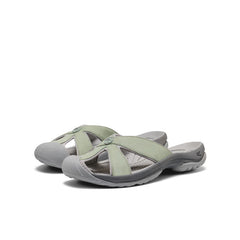 Women's Bali Leather Slide Sandal Lily Pad/Steel Grey | Keen Outlet