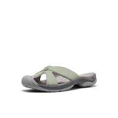 Women's Bali Leather Slide Sandal Lily Pad/Steel Grey | Keen Outlet