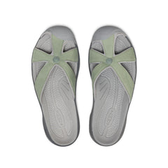 Women's Bali Leather Slide Sandal Lily Pad/Steel Grey | Keen Outlet