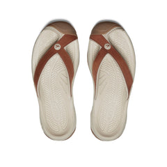 Women's Waimea Leather Flip-Flop Sorrel Horse/Plaza Taupe | Kenn On Sale