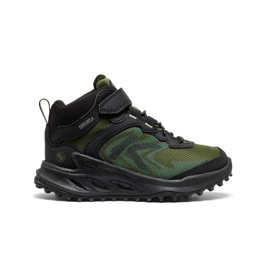Little Kids' Zionic Waterproof Hiker Black/Bronze Green | Keen Outlet