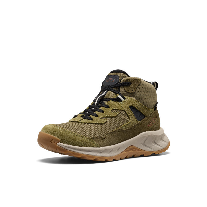 Big Kids' Hightrail Waterproof Hiking Boot Dark Olive/Martini Olive / Keen Sale