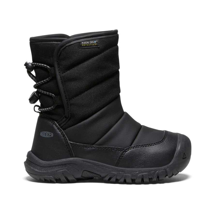 Little Kids' Puffrider Waterproof Winter Boot Black/Steel Grey | Keen Outlet