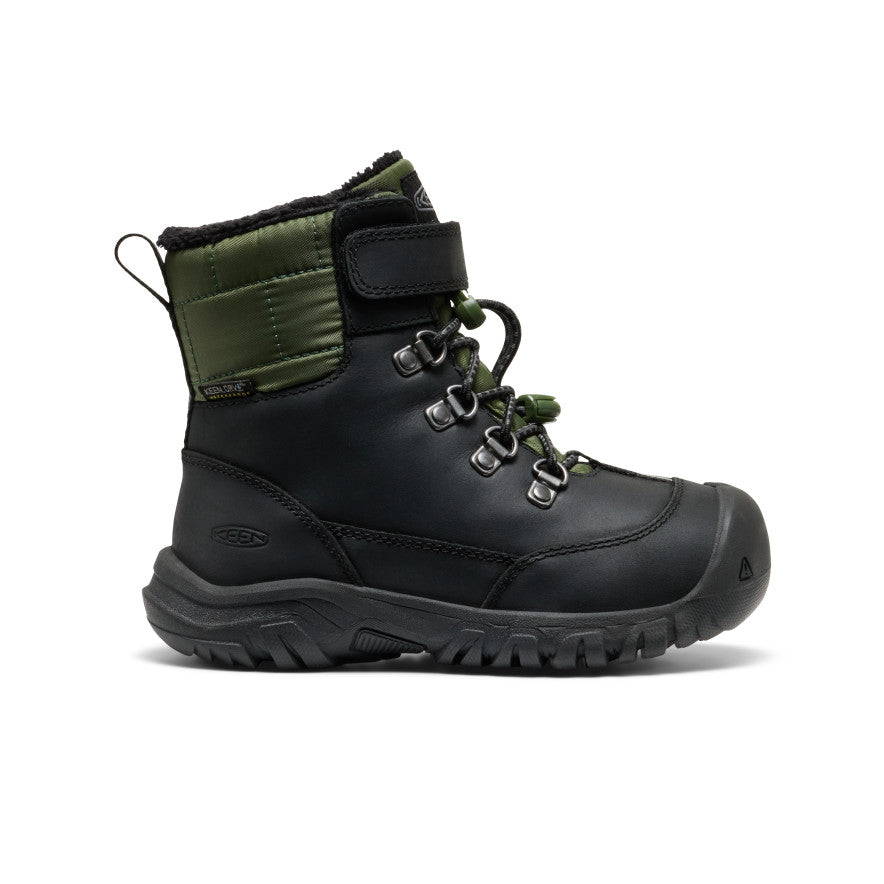 Little Kids' Kanibou Waterproof Winter Boot Black/Bronze Green | Kenn On Sale