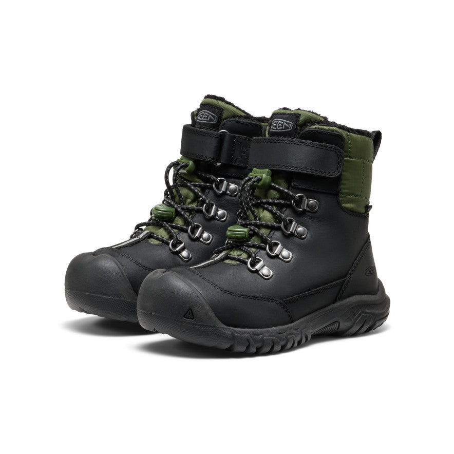 Little Kids' Kanibou Waterproof Winter Boot Black/Bronze Green | Kenn On Sale