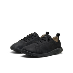 Big Kids' KNX Leather Sneaker Triple Black | Kenn On Sale