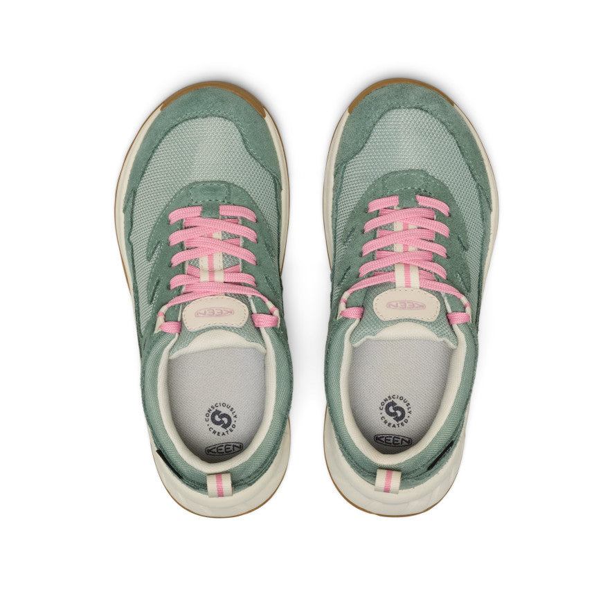 Big Kids' Hightrail Waterproof Hiking Shoe Lily Pad/Cashmere Rose / Keen Sale