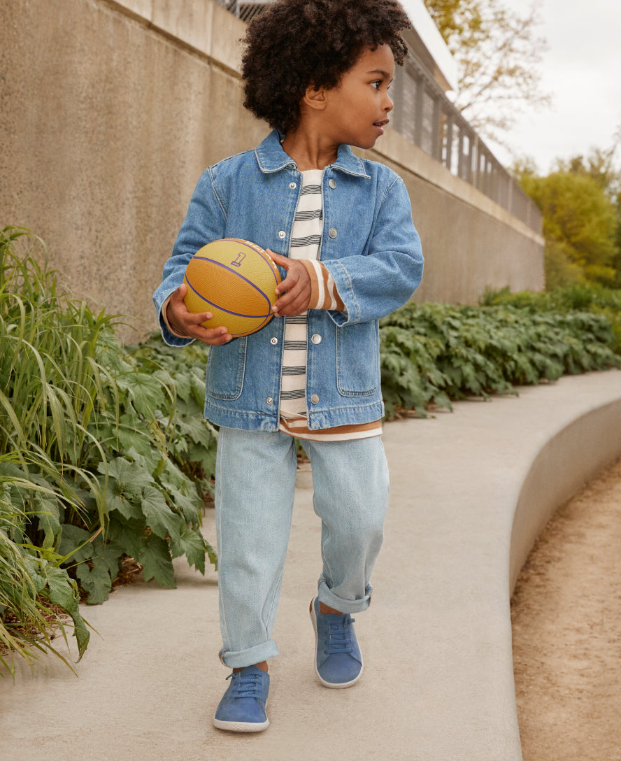 Big Kids' KNX Leather Sneaker Coronet Blue/Vapor / Keen For sale