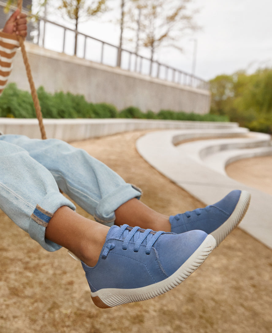 Big Kids' KNX Leather Sneaker Coronet Blue/Vapor / Keen For sale